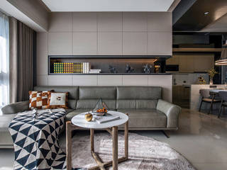 Completeness - Condominium interior design, 勻境設計 Unispace Designs 勻境設計 Unispace Designs 모던스타일 거실