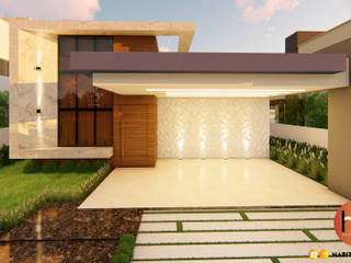 Casa 02, Habitus Arquitetura Habitus Arquitetura Single family home Concrete Blue
