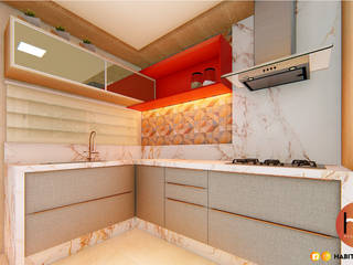 Cozinha 02, Habitus Arquitetura Habitus Arquitetura Kitchen units MDF Orange
