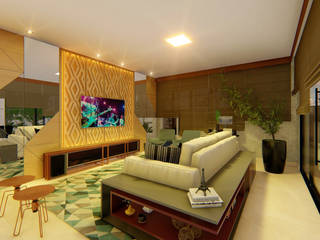 Living 02, Habitus Arquitetura Habitus Arquitetura Salas de estar modernas MDF Efeito de madeira