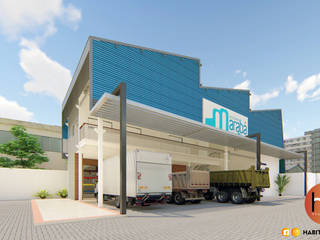 Loja Marabá Acessórios, Habitus Arquitetura Habitus Arquitetura Edificios de oficinas de estilo moderno Aluminio/Cinc Turquesa