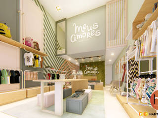 Loja Meus Amores, Habitus Arquitetura Habitus Arquitetura Moderne kantoor- & winkelruimten MDF Bont