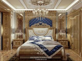 Дизайн-проект интерьера мужской спальни в стиле барокко, Дизайн-студия элитных интерьеров Анжелики Прудниковой Дизайн-студия элитных интерьеров Анжелики Прудниковой Спальня