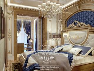 Дизайн-проект интерьера мужской спальни в стиле барокко, Дизайн-студия элитных интерьеров Анжелики Прудниковой Дизайн-студия элитных интерьеров Анжелики Прудниковой Спальня