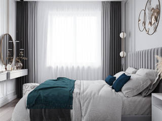 Квартира в стиле современная классика, Perfect Line Perfect Line 小さな寝室