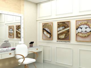 Studio de Maquiagem, VG Arquitetura e Interiores VG Arquitetura e Interiores Espaços comerciais Madeira Efeito de madeira