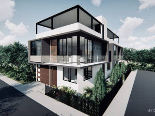 Diseño Arquitectónico - Vivienda Multifamiliar, 4.19Arquitectos 4.19Arquitectos Дома в стиле модерн