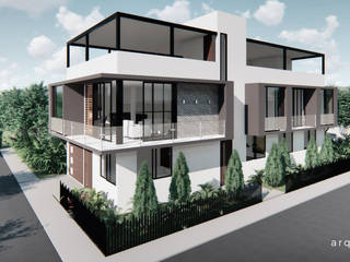 Diseño Arquitectónico - Vivienda Multifamiliar, 4.19Arquitectos 4.19Arquitectos Nowoczesne domy