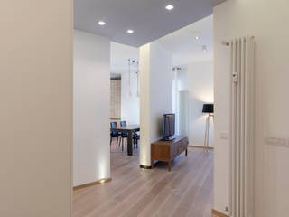 Casa "IP" interni prospettici, MAMESTUDIO MAMESTUDIO Modern Corridor, Hallway and Staircase