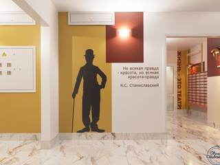 Культурные подъезды, Компания архитекторов Латышевых "Мечты сбываются" Компания архитекторов Латышевых 'Мечты сбываются' Eclectic style corridor, hallway & stairs