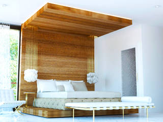Diseño Interior de Habitación Principal homify Dormitorios de estilo moderno Madera Acabado en madera