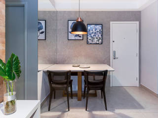 Apartamento do Bruno e da Andréa, Juliana Pires Interiores Juliana Pires Interiores Modern dining room