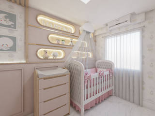 Dormitório Bebê, FMStudio Arquitetura FMStudio Arquitetura Quartos de bebê Madeira Efeito de madeira