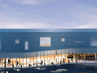 Open Library - progetto per una nuova biblioteca nel quartiere di Villaverde a Madrid., m²ft architects m²ft architects Будинки Алюміній / цинк