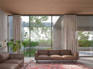 200_CASA CON VISTA INTERNA, MIDE architetti MIDE architetti Modern Living Room