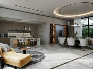 THIẾT KẾ NỘI THẤT BIỆT THỰ ĐÔI Ở BÌNH DƯƠNG – SANG TRỌNG VÀ ĐẲNG CẤP, Neo Classic Interior Design Neo Classic Interior Design Salas de estar clássicas
