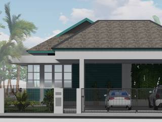 Single Storey Weekend House, Vision Design - Sarawak Vision Design - Sarawak Bungalows Concrete