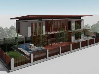 Double Storey Bungalow, Vision Design - Sarawak Vision Design - Sarawak Bungalows Concrete