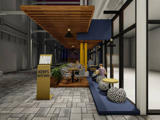 Terrace Extension to Existing Cafe, Vision Design - Sarawak Vision Design - Sarawak Modern terrace Plywood