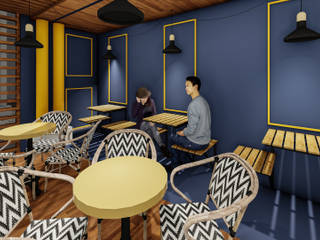 Terrace Extension to Existing Cafe, Vision Design - Sarawak Vision Design - Sarawak Modern terrace Plywood