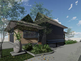 Single Storey Mdern-Malay House, Vision Design - Sarawak Vision Design - Sarawak Patios & Decks Concrete