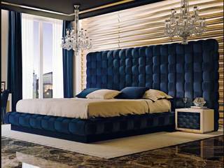 Luxury Bedroom Interior, 360 Degree Interior 360 Degree Interior モダンスタイルの寝室 合成皮革 メタリック/シルバー