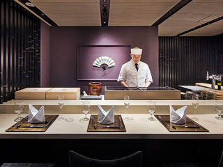 銀座かしわ, 株式会社DESIGN STUDIO CROW 株式会社DESIGN STUDIO CROW Commercial spaces Wood Purple/Violet