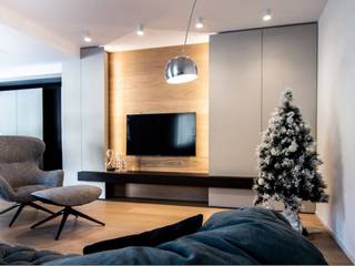 Loft M_M, Design for Living - Cestele architetti Design for Living - Cestele architetti Soggiorno moderno Legno Effetto legno