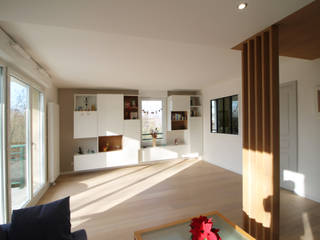 APPARTEMENT A HAGUENAU, Agence ADI-HOME Agence ADI-HOME Modern living room لکڑی Wood effect
