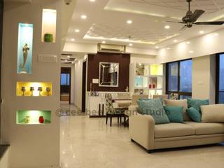Contemporary Home Design in Kolkata, Cee Bee Design Studio Cee Bee Design Studio Salas modernas
