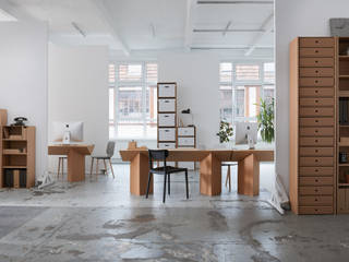 Pappmöbel fürs Büro, Stange Design Stange Design 미니멀리스트 서재 / 사무실