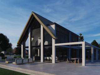 Villa NC te Prinsenbeek - Breda, NINE Living Concepts NINE Living Concepts Modern houses Glass