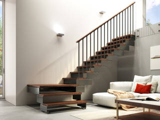 Escalera con estructura Lateral, RINTAL RINTAL Stairs Solid Wood Wood effect