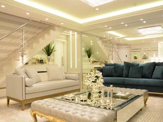 Living luxuoso, marli lima designer de interiores marli lima designer de interiores غرفة المعيشة