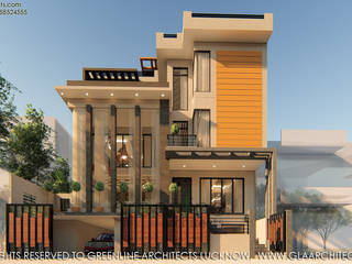 2000 Sqft House Design, greenline architects greenline architects Modern houses