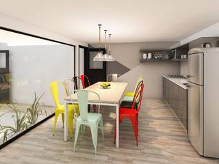 Oficinas Recreativas, DULLITA 3D Design DULLITA 3D Design Built-in kitchens