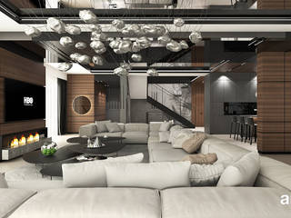 SECOND TO NONE | I | Wnętrza rezydencji, ARTDESIGN architektura wnętrz ARTDESIGN architektura wnętrz Salas de estar modernas