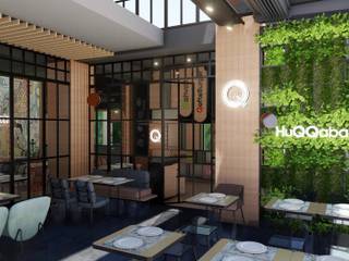 HUQQABAZ CAFE DESIGN PROJECT & APPLICATION, FIART ARCHITECTS & INTERIORS FIART ARCHITECTS & INTERIORS Interior garden Wood Wood effect