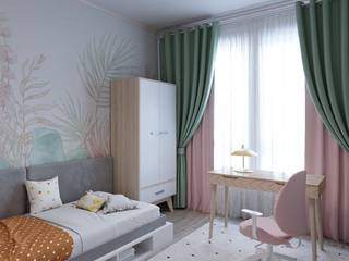 Детская комната для девочки подроста, SKRIPNIK DESIGN SKRIPNIK DESIGN Chambre fille Bois Effet bois