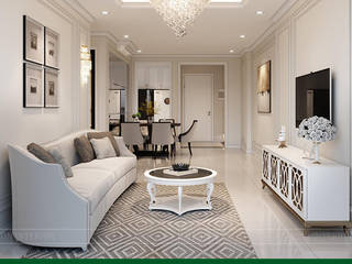 Hà Đô Centrosa và mẫu thiết kế nội thất dậy sóng, Thiết kế nội thất ICONINTERIOR Thiết kế nội thất ICONINTERIOR Modern living room