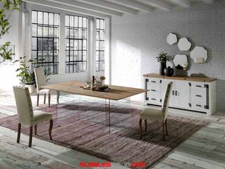 Mesas de comedor., Muebles Rojo Muebles Rojo モダンデザインの ダイニング