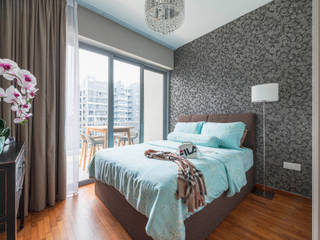 Modern Oriental & Luxury, Meter Square Pte Ltd Meter Square Pte Ltd Modern style bedroom Wood Wood effect