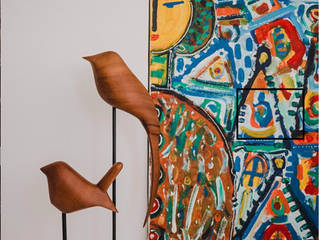 Pássaros em Madeira Shodó Arts & Crafts CasaAcessórios e Decoração