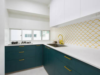 Modern comtemporary, Meter Square Pte Ltd Meter Square Pte Ltd Cozinhas modernas Azulejo