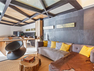 Loft Stile Industriale, Dr-Z Architects Dr-Z Architects Living room