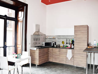 B&B in Napoli, EthosLab EthosLab Built-in kitchens Wood Wood effect