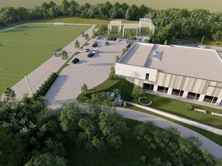 Sportpark Schwäbisch Gmünd, Binder 3D Rendering Binder 3D Rendering Ruang Komersial