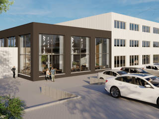 Gewerbepark / Industriehalle, Binder 3D Rendering Binder 3D Rendering Commercial spaces