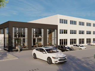 Gewerbepark / Industriehalle, Binder 3D Rendering Binder 3D Rendering Commercial spaces