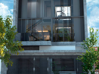 Casa Marco, D4-Arquitectos D4-Arquitectos Mehrfamilienhaus Glas Grau